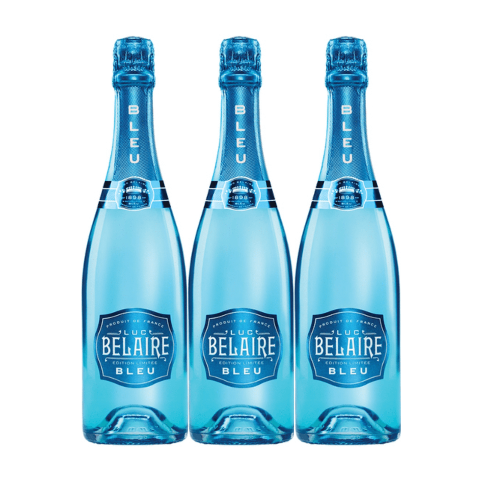 Luc Belaire Bleu Champagne Rick Ross (3 x 750 ml)