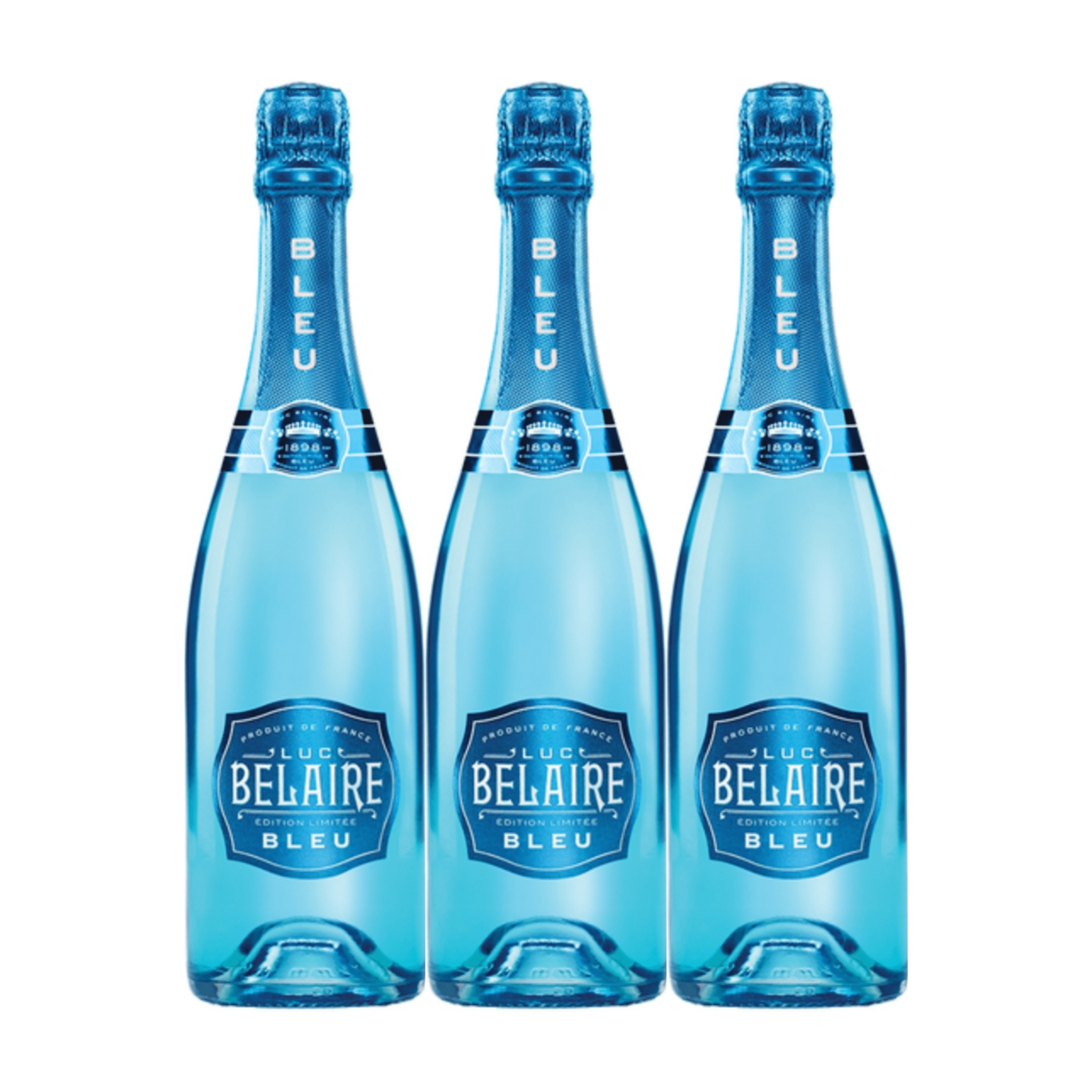 Luc Belaire Bleu Champagne Rick Ross (3 x 750 ml)
