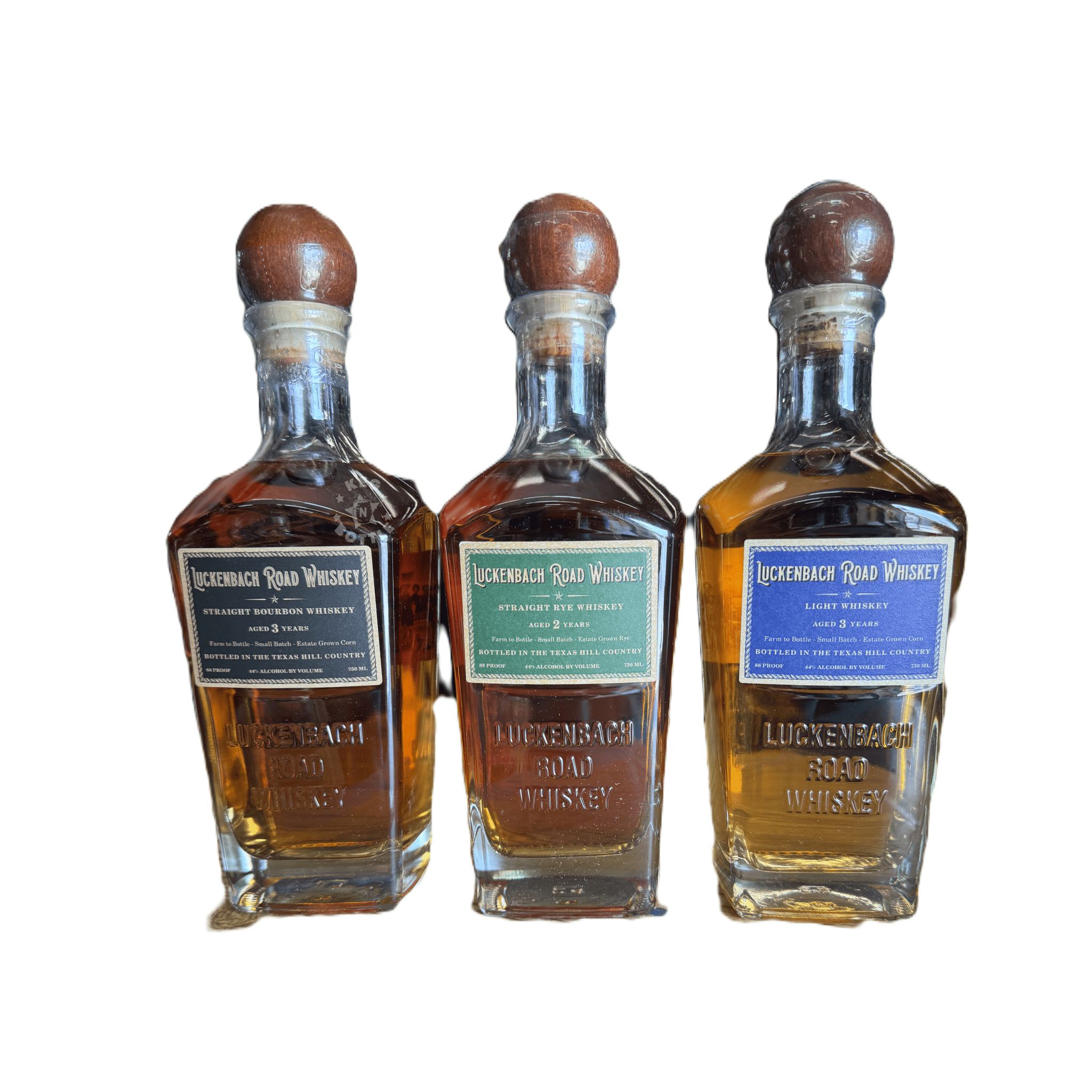Luckenbach Road Straight Texas Whiskey Combo Pack (3 x 750 ml)