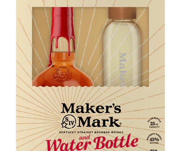 Maker’s Mark Bourbon + Water Bottle Gift Set (750 ml)
