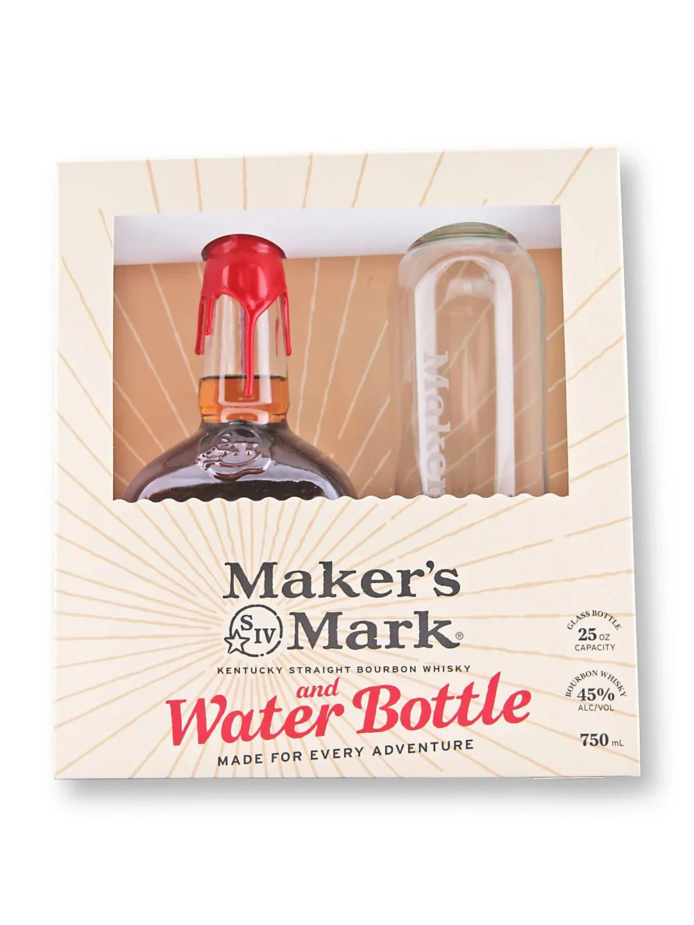 Maker’s Mark Bourbon + Water Bottle Gift Set (750 ml)