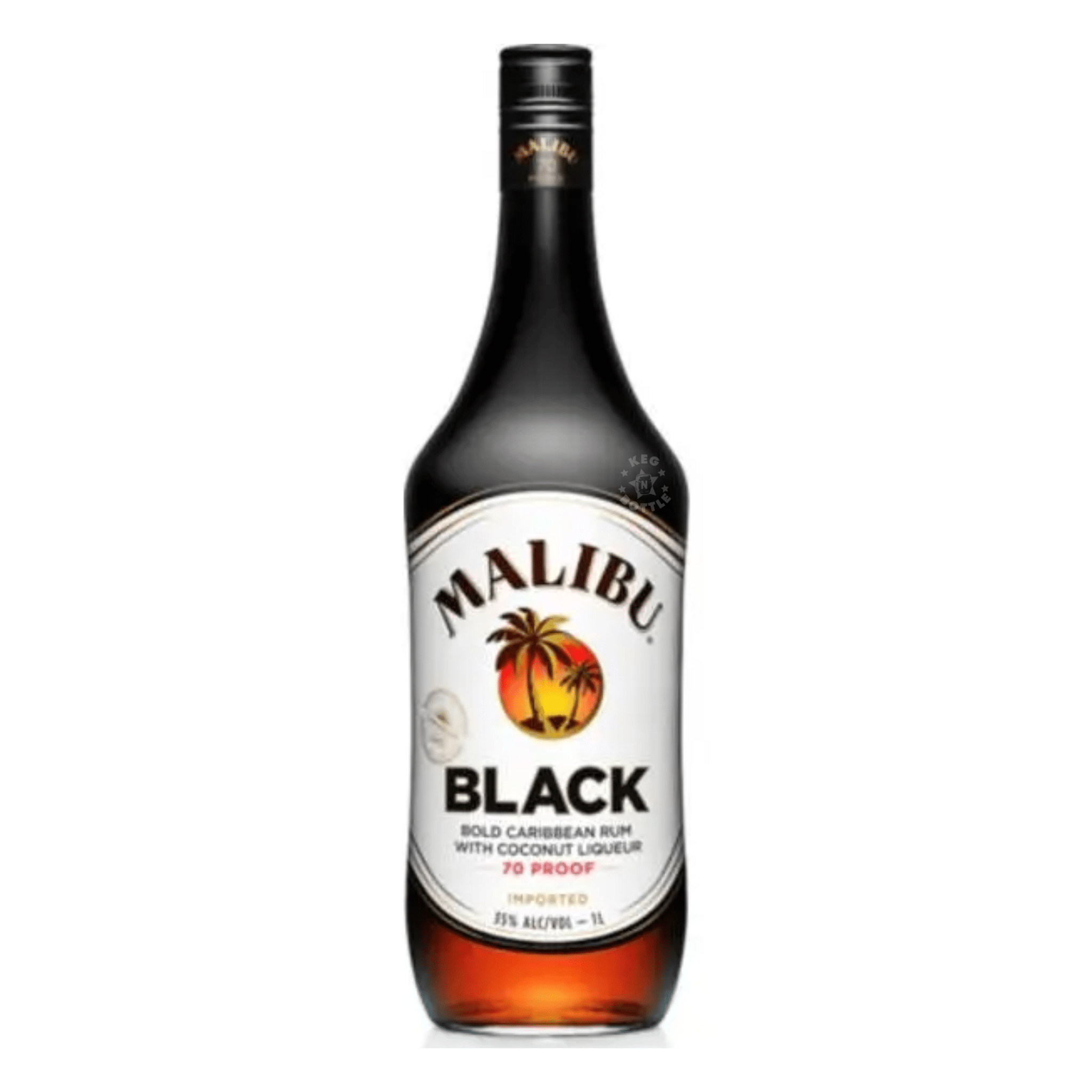 Malibu Black Coconut Rum (1 L)