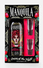 Manquilla Wild Strawberry Cream Liqueur and Shot Glasses Gift Set, 70 cl