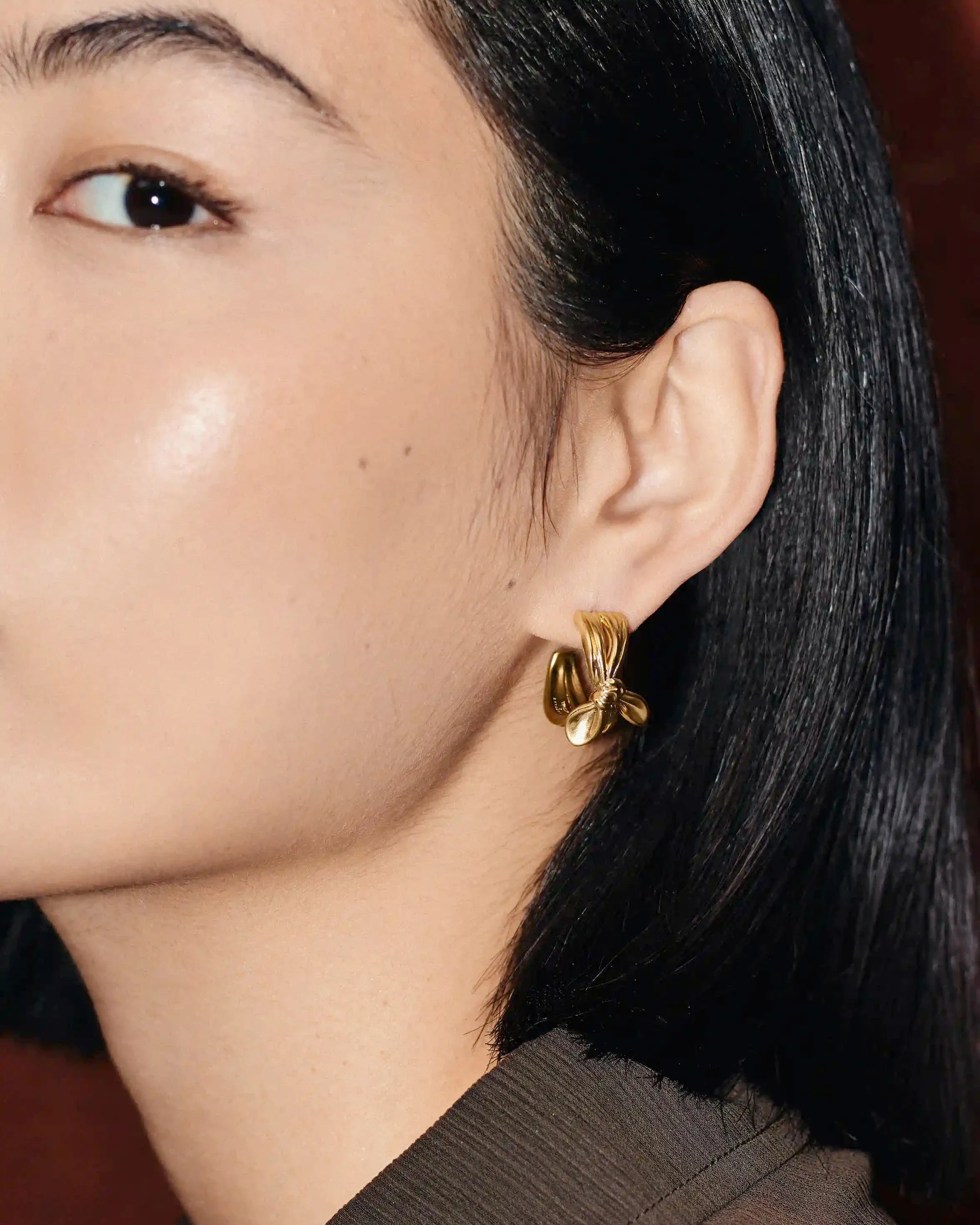 MARKGONG Bow Hoop Earrings | 18ct Gold Plated Earrings Missoma 