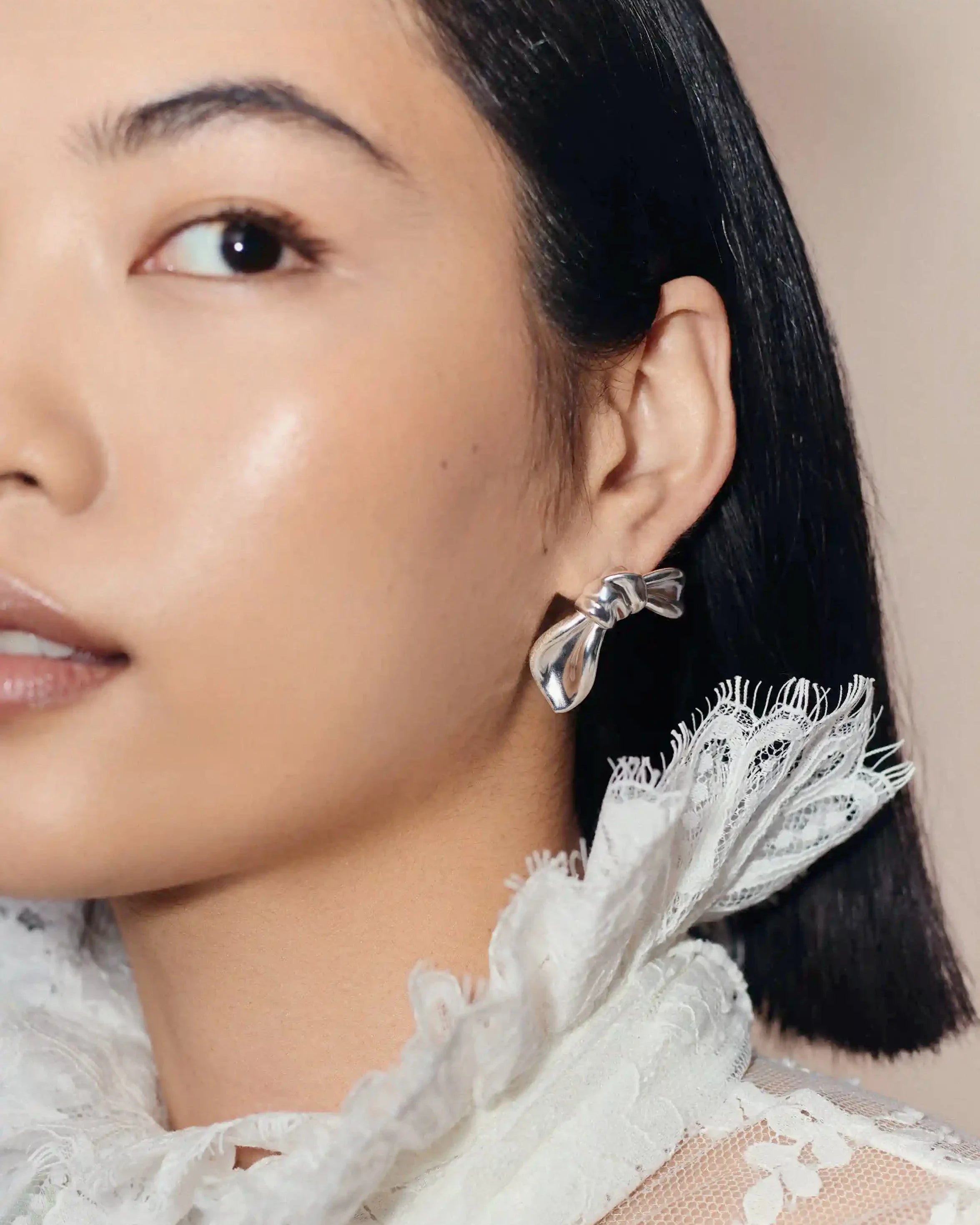 MARKGONG Bow Oversized Stud Earrings | Silver Plated Earrings Missoma 