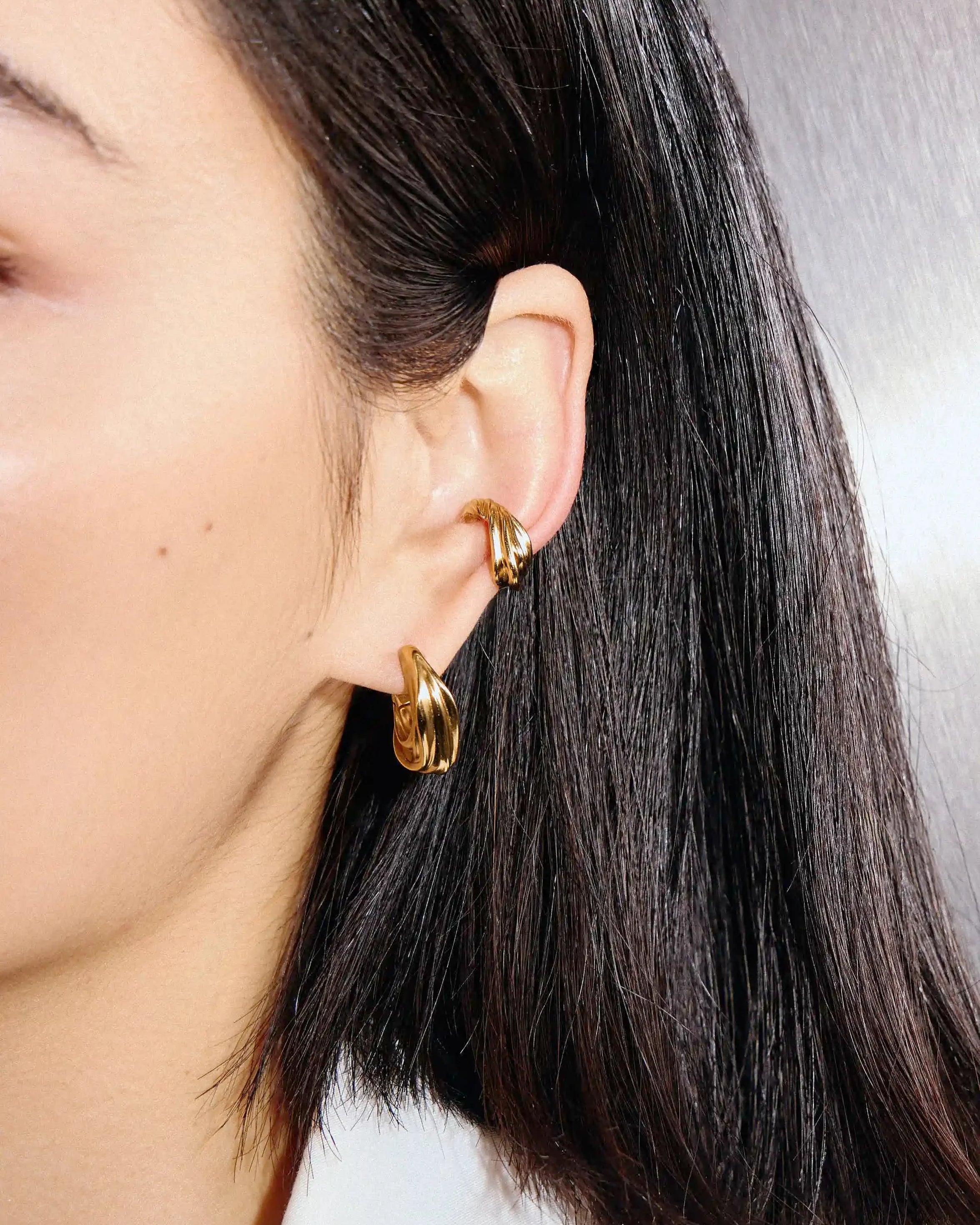 MARKGONG Draped Ear Cuff | 18ct Gold Plated Earrings Missoma 