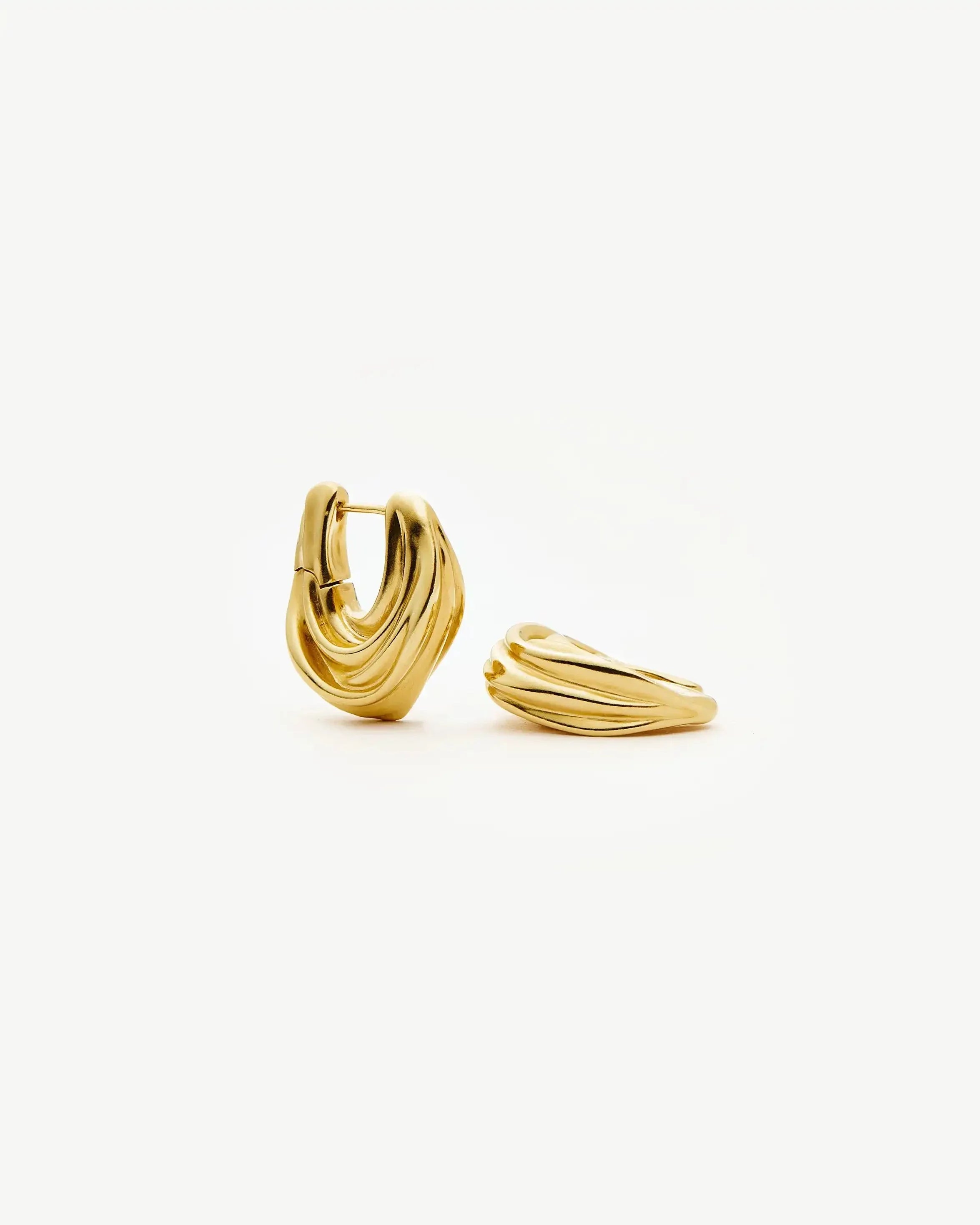 MARKGONG Draped Hoop Earrings | 18ct Gold Plated Earrings Missoma 