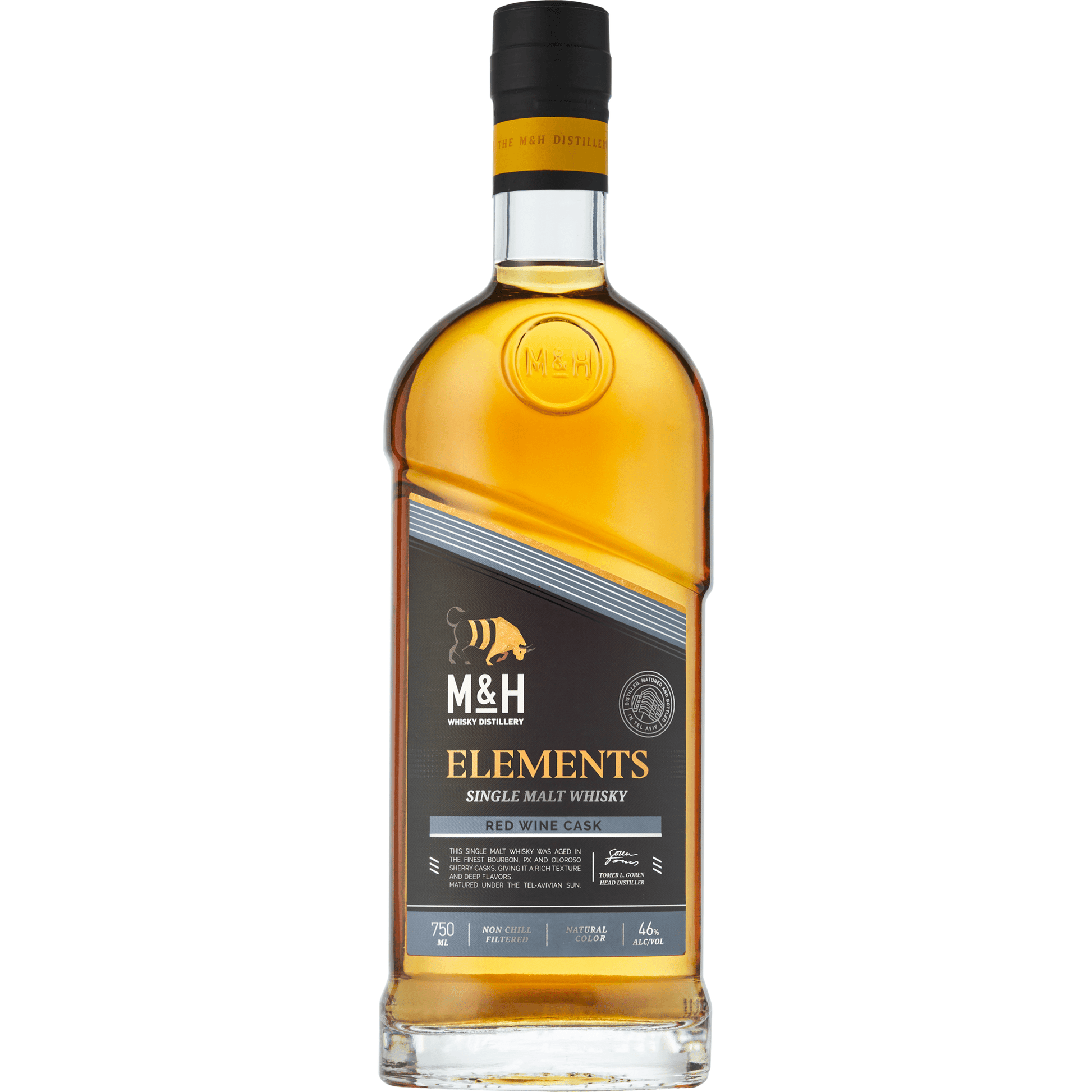M&H Elements Red Wine Cask Single Malt Whiskey (750 ml)