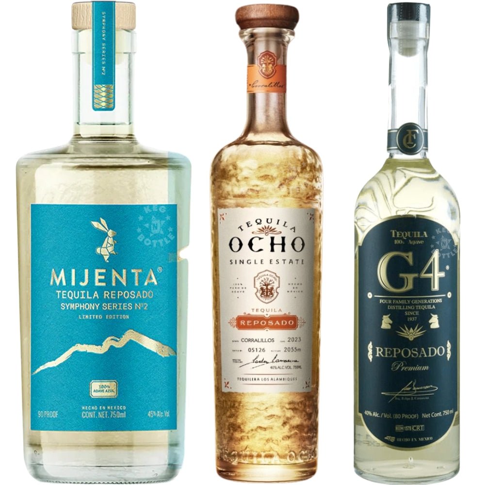 Mijenta No. 2 & Tequila Ocho & G4 Reposado Tequila Combo Pack (3 x 750ML)