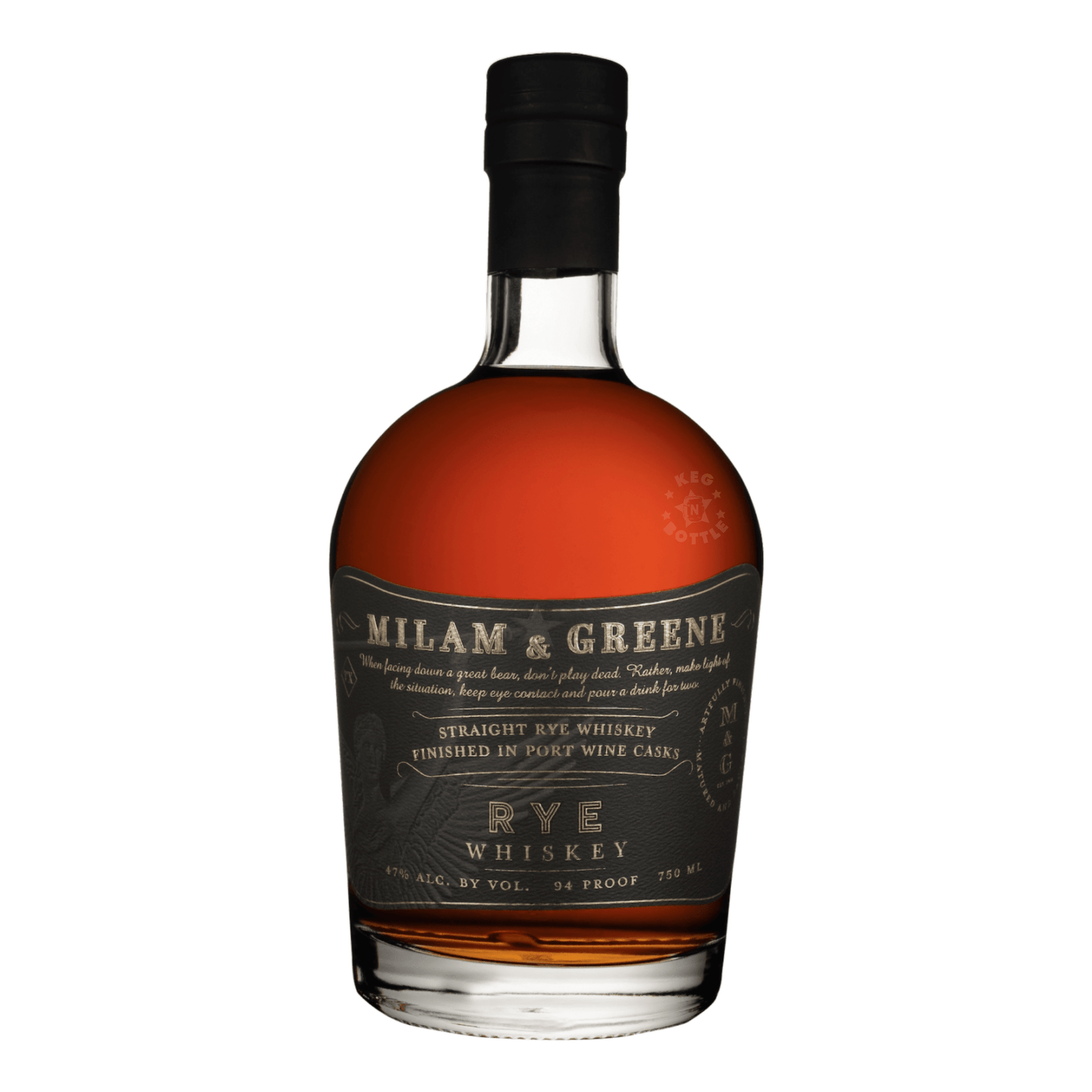 Milam & Greene Port Cask Finish Rye Whiskey (750 ml)