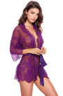 Eyelash Lace and Mesh Robe