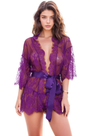 Eyelash Lace and Mesh Robe