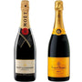 Moet & Chandon & Veuve Clicquot Brut Champagne Bundle (750 ml)