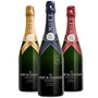 Moet & Chandon x Pharrell Limited Edition (3 x 750 ml) - Naked Bottles | No Box