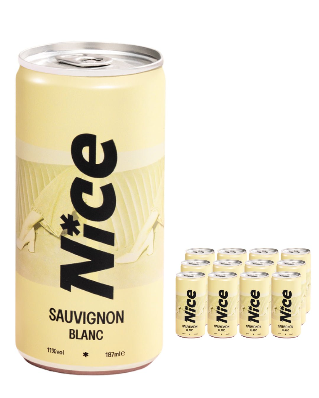 Nice Sauvignon Blanc Can Multipack, 12 x 187 ml