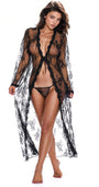 Long Lace Flyaway Robe