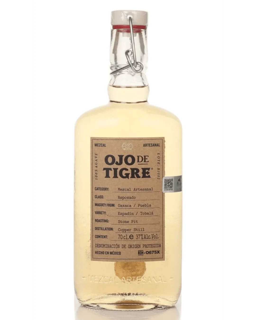 Ojo de Tigre Artesanal Reposado Mezcal, 70 cl