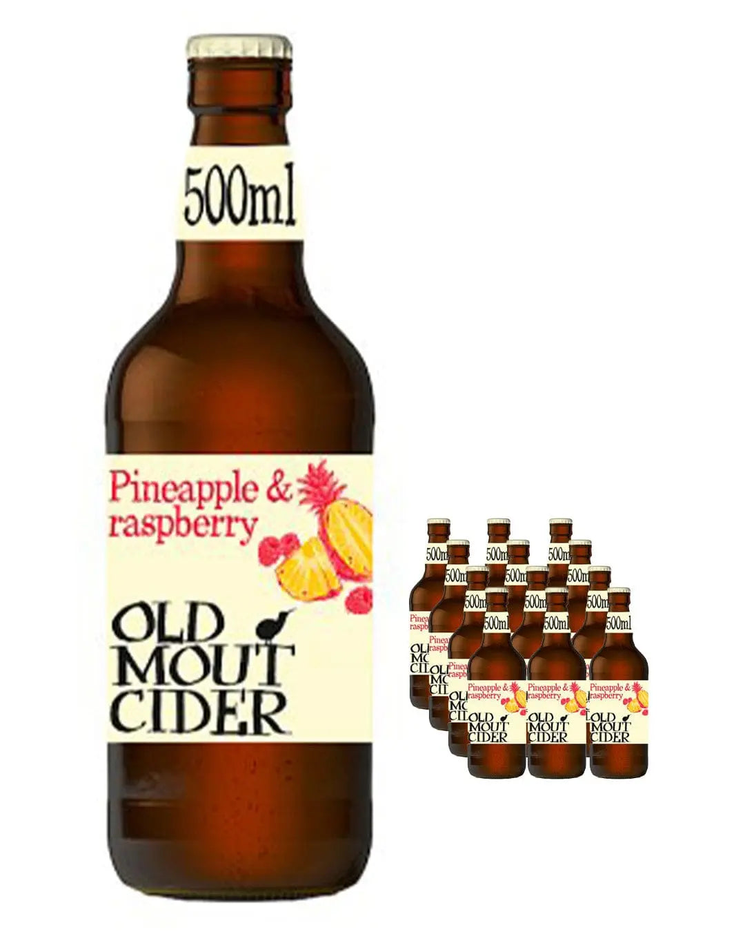 Old Mout Pineapple & Raspberry Cider Multipack, 12 x 500 ml
