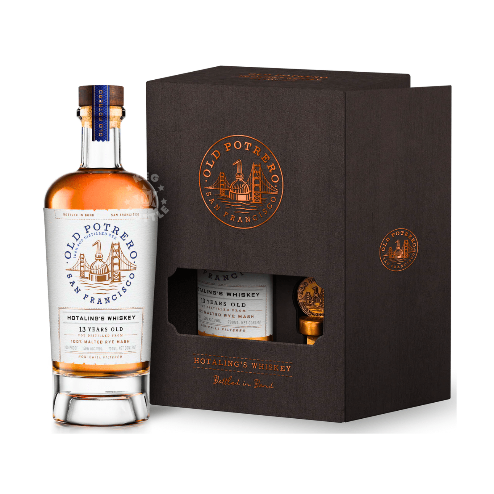 Old Potrero Hotaling's Aged 13 Years Bottled In Bond Rye Malt Whiskey (700 ml)