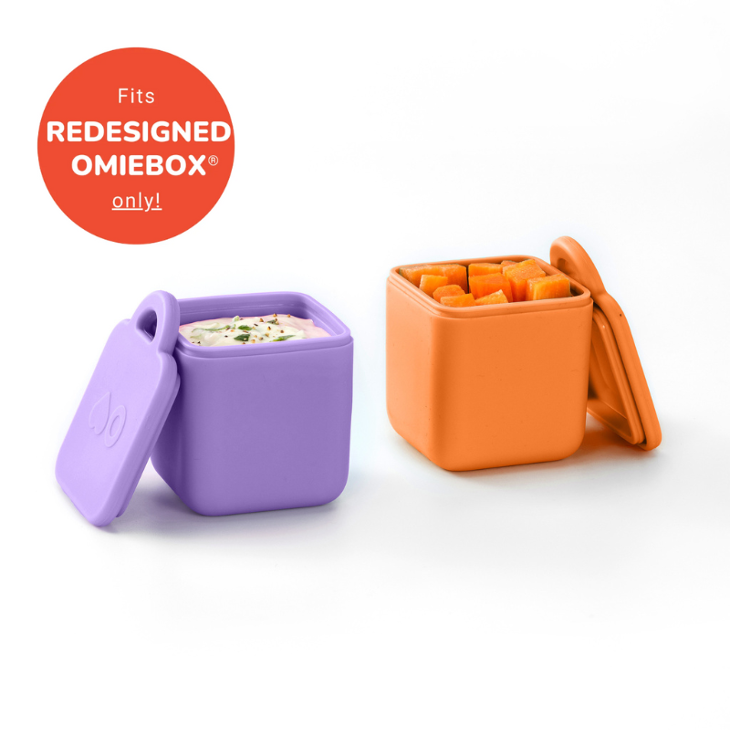 Omiebox - Bento Box Inner Compartment Containers 2pcs Purple/Orange