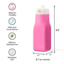 Omiebox - OmieBottle BPA-Free Silicone Water Bottle Pink