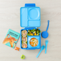 Omiebox - OmiePod Capri Blue Silicone Fork and Spoon Set