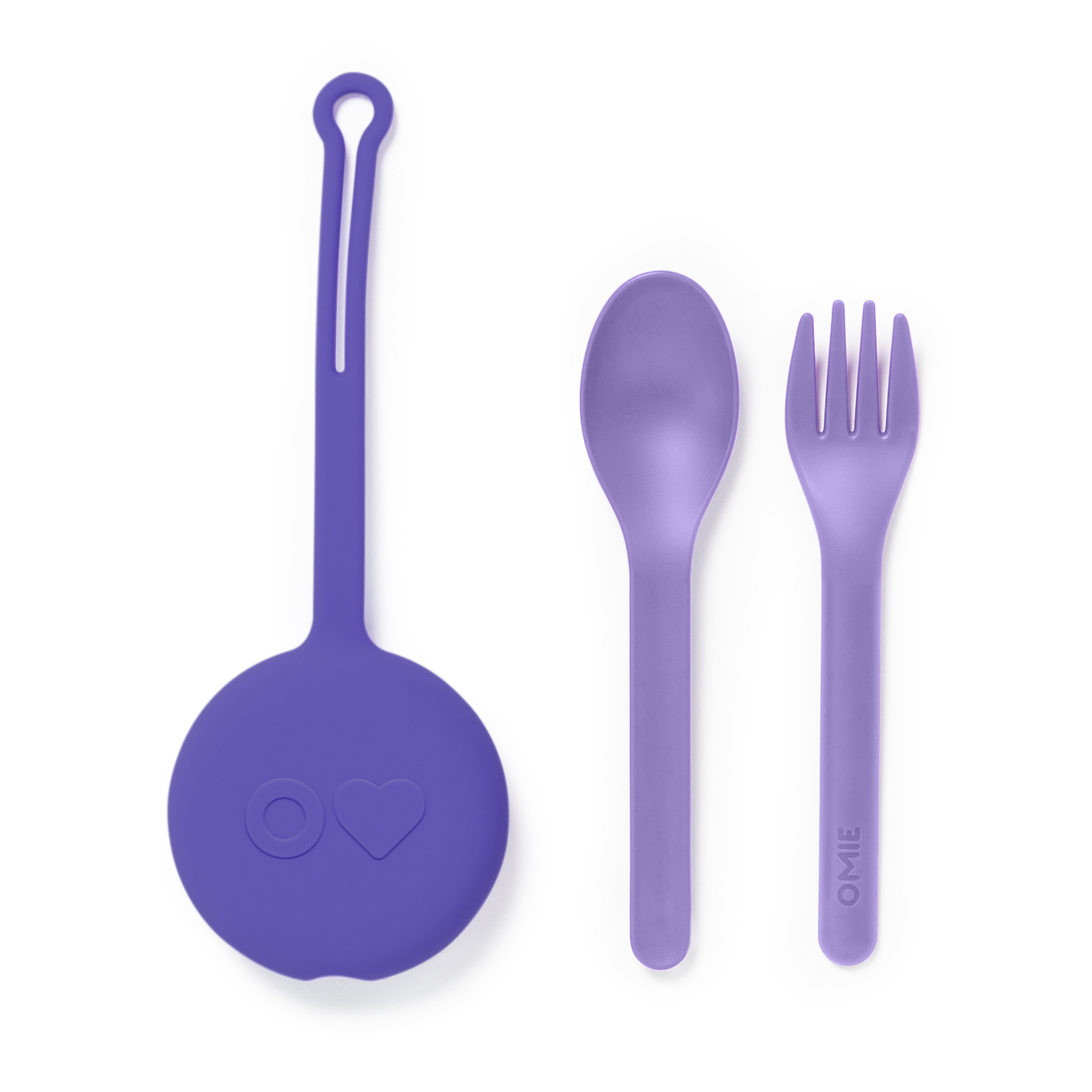 Omiebox - OmiePod Purple Silicone Fork and Spoon Set