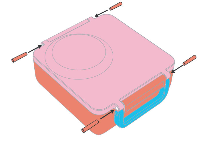 Omiebox - Spare Part: Apple Green Clip and Hinge Pin 1 Piece