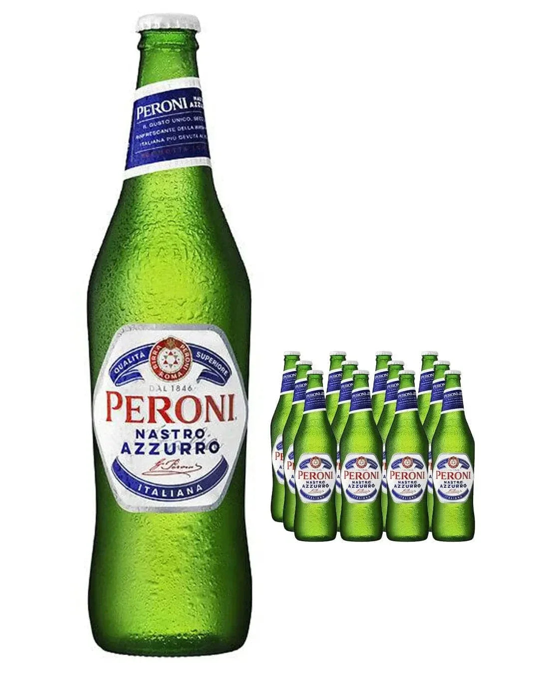 Peroni Nastro Azzurro Beer Bottle Multipack, 12 x 620 ml