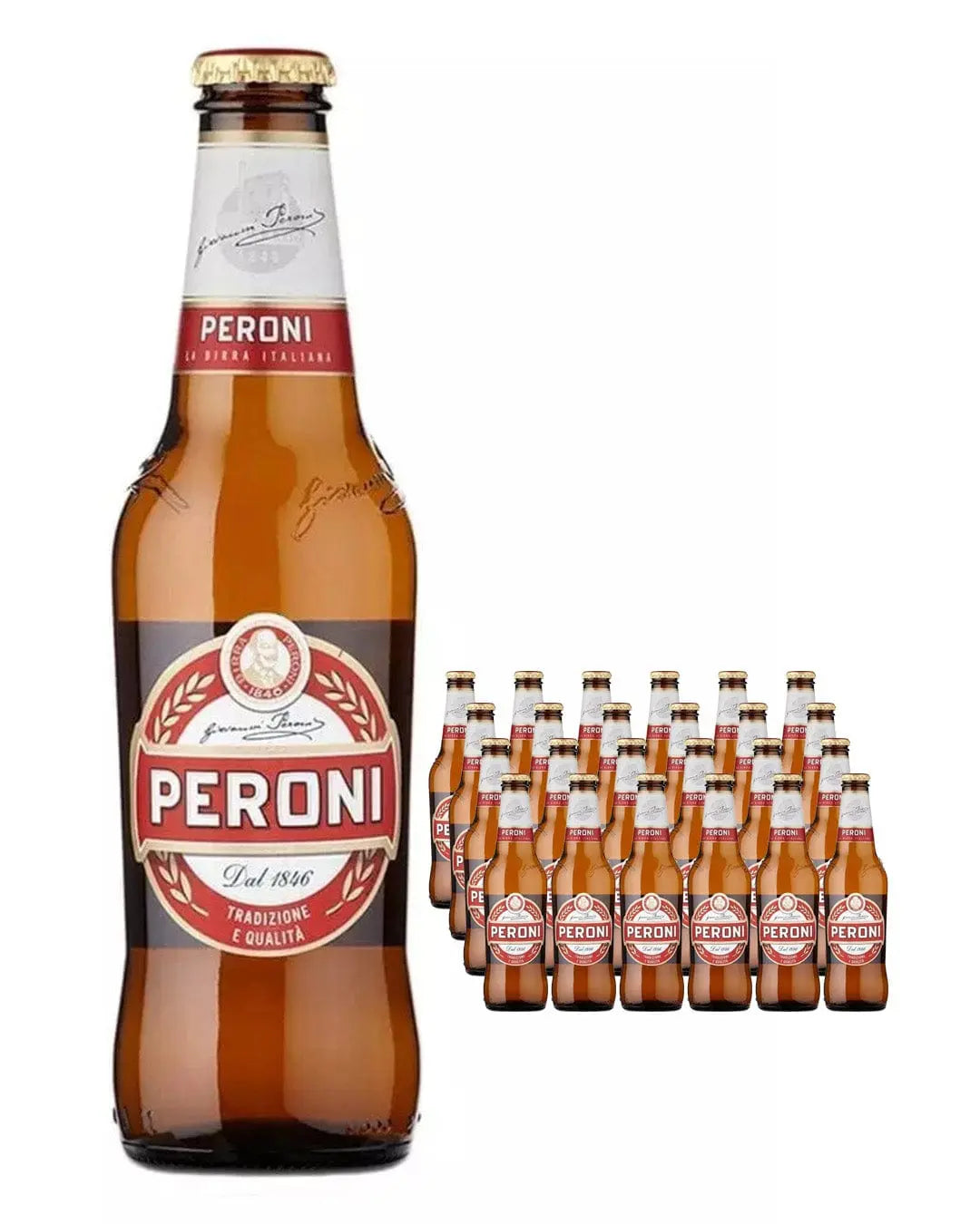 Peroni Red Label Premium Lager Beer Multipack, 24 x 330 ml