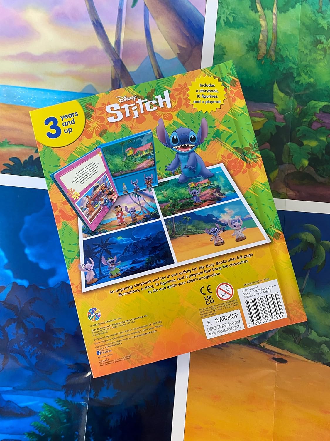 Phidal - Stitch Figurine Toy English Activity and Story Book