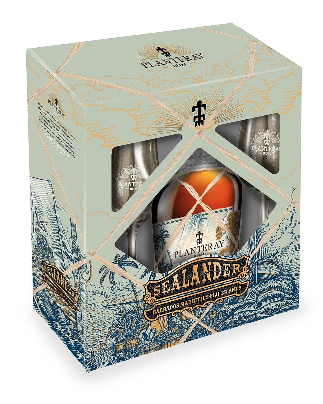 Planteray Sealander Rum Rocks Glasses Gift Pack, 70cl