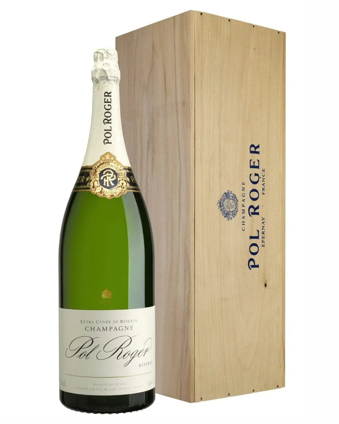 Pol Roger Brut Reserve Jeroboam in Wooden Box, 3 L