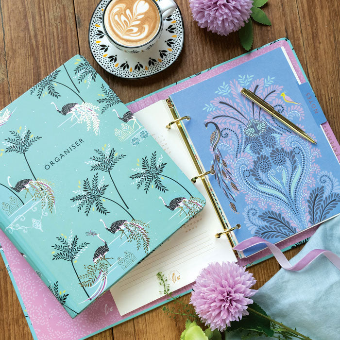 Portico Designs - Sara Miller: Ostrich and Palm Trees Organizer Planner