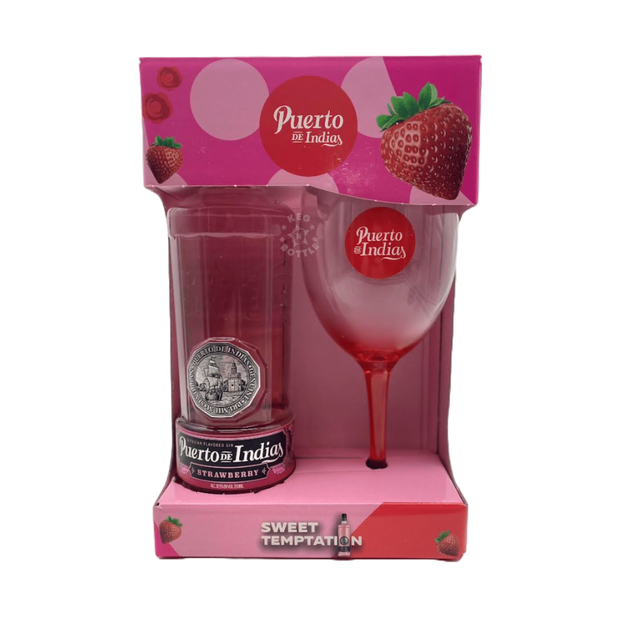 Puerto de Indias Strawberry Gin Gift Pack (750 ml)