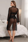 French Dot Mesh Robe and Bra Set