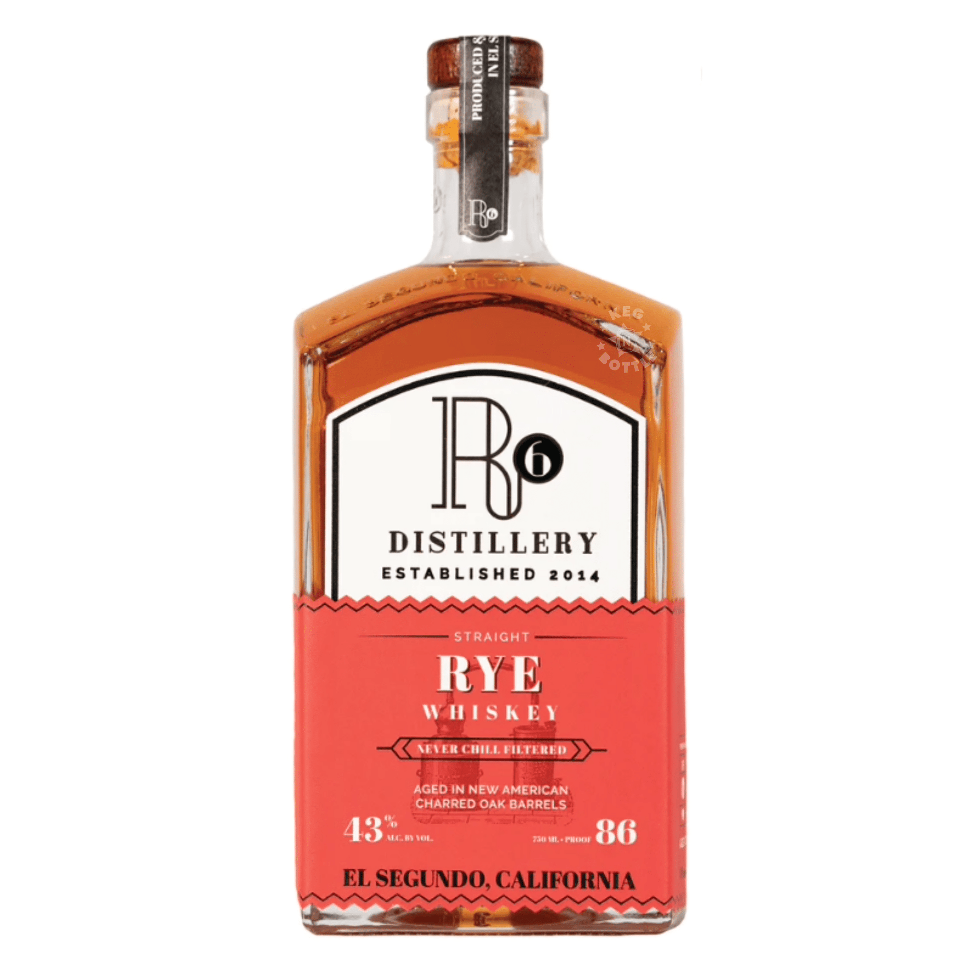 R6 Straight Rye Whiskey (750 ml)