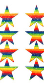 Mini Rainbow Glitter Star Body Nipple Pasties