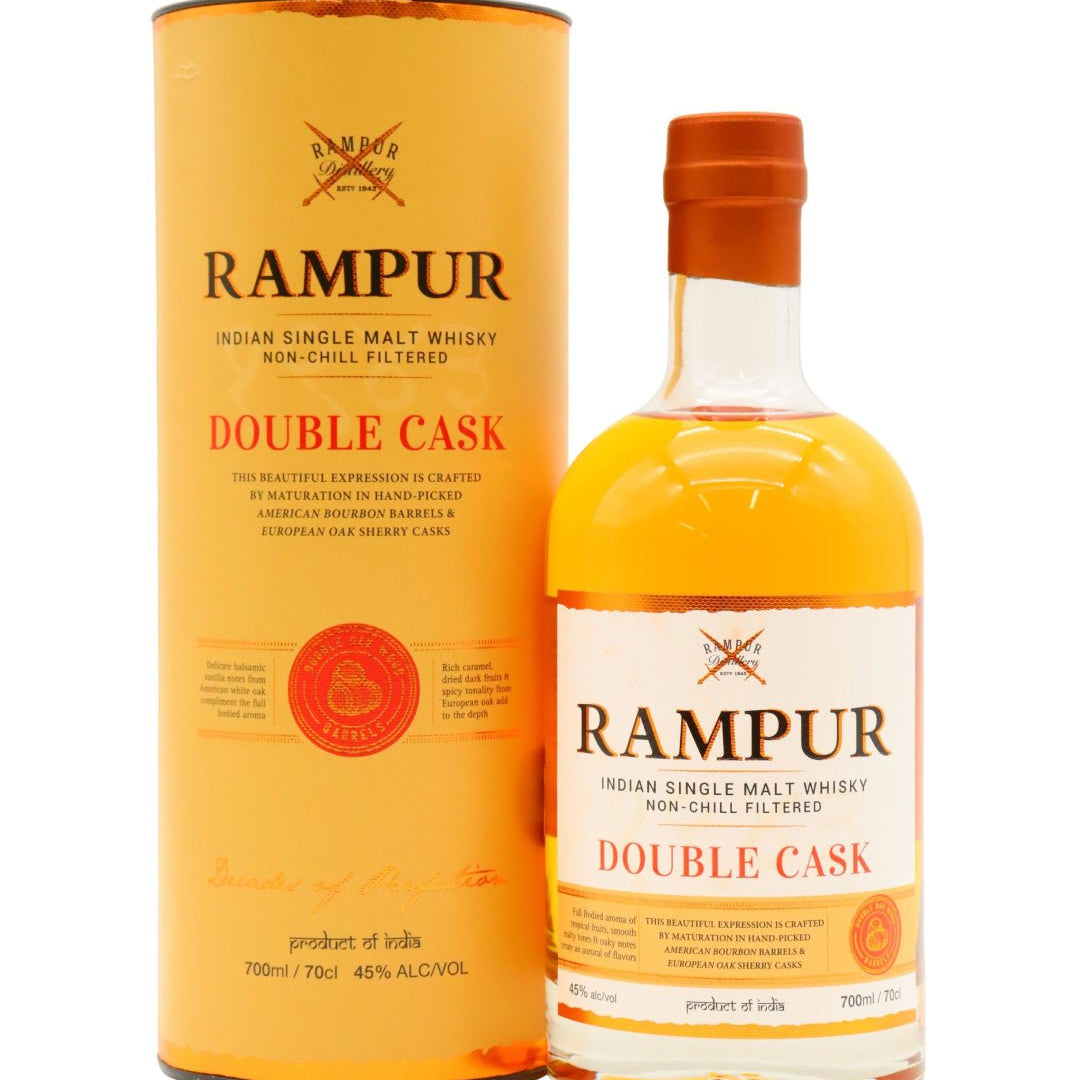 Rampur Double Cask Single Malt Whisky, 70 cl
