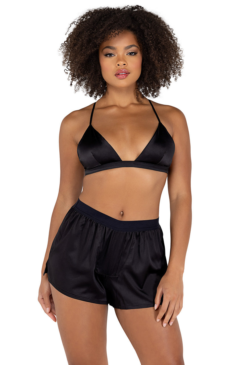 Satin Bra Lounge Set