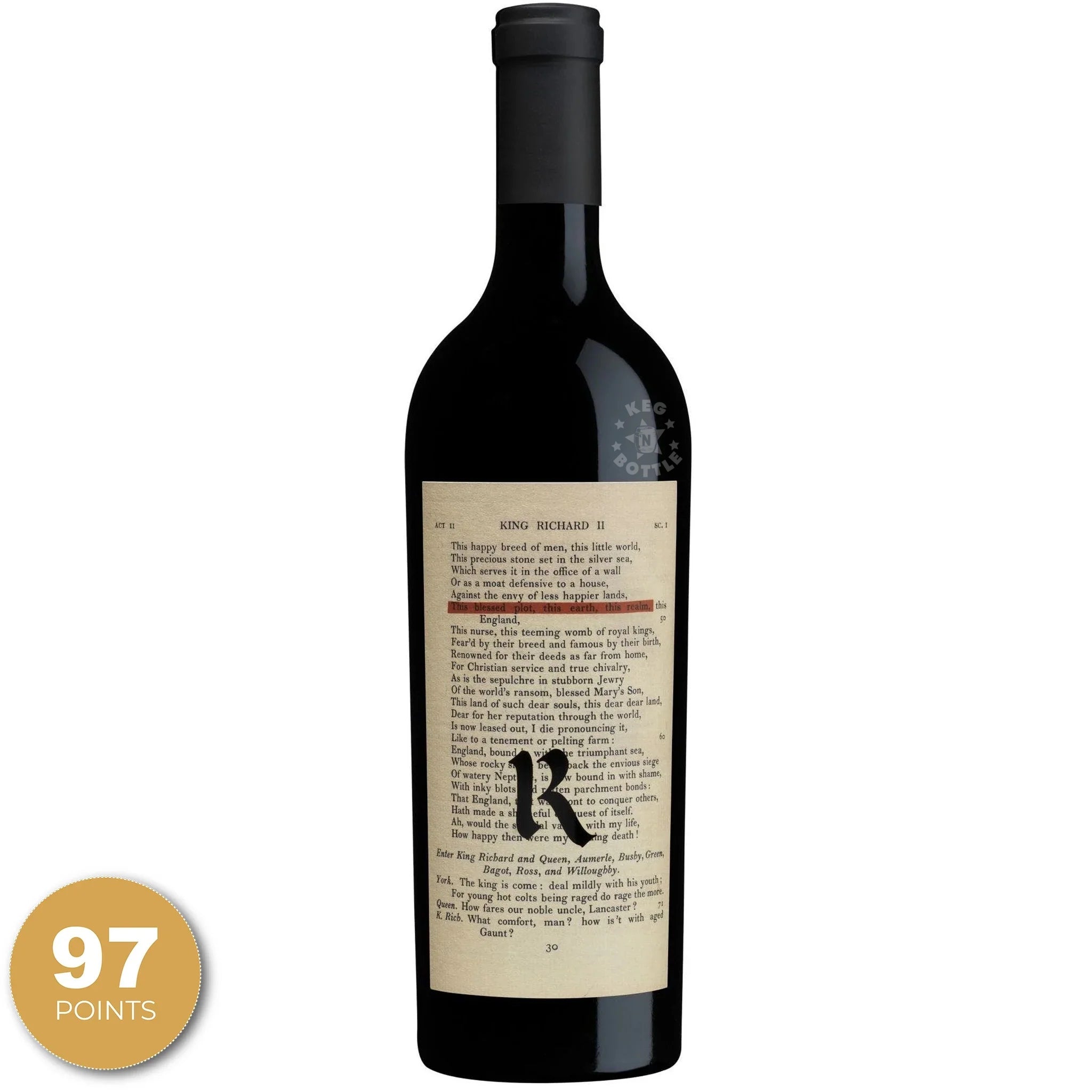 Realm Cellars The Bard King Richard II Cabernet Sauvignon (750 ml)