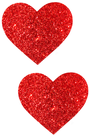 Ravish Me Red Glitter Heart Nipple Pasties
