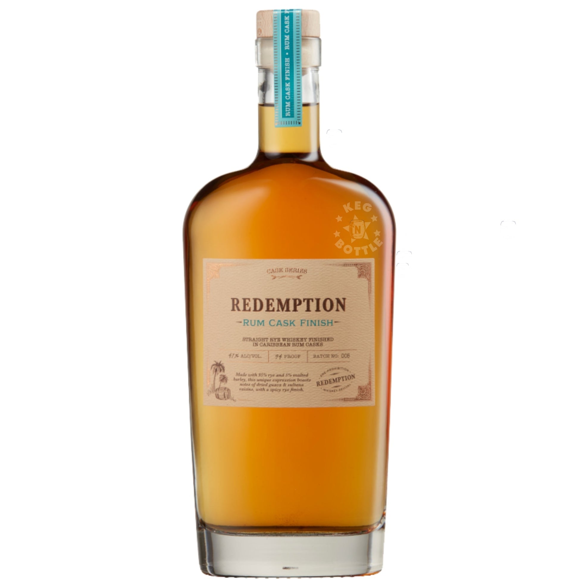 Redemption Rum Cask Finish Whiskey (750 ml)
