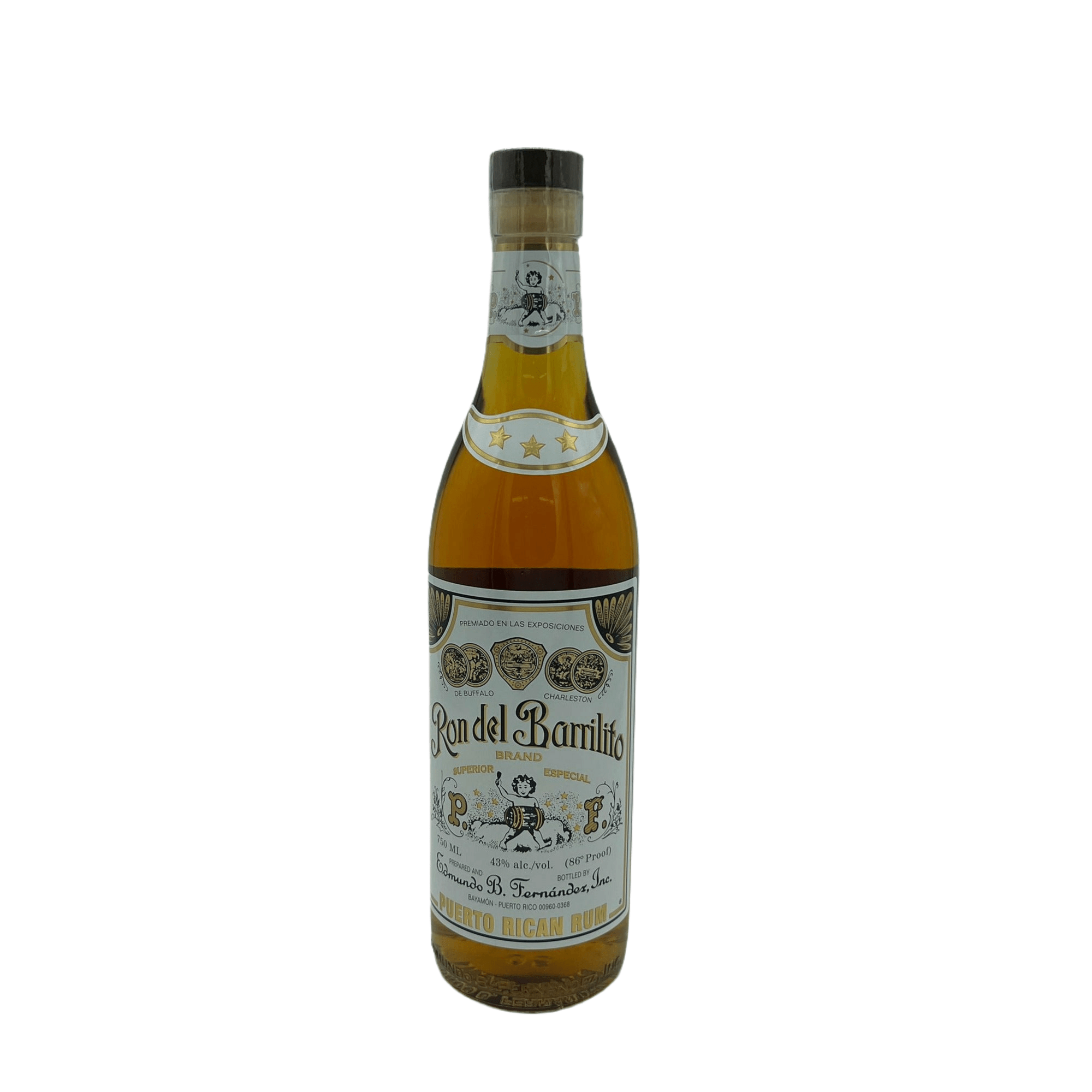 Ron Del Barrilito 3 Star Puerto Rican Rum (750 ml)