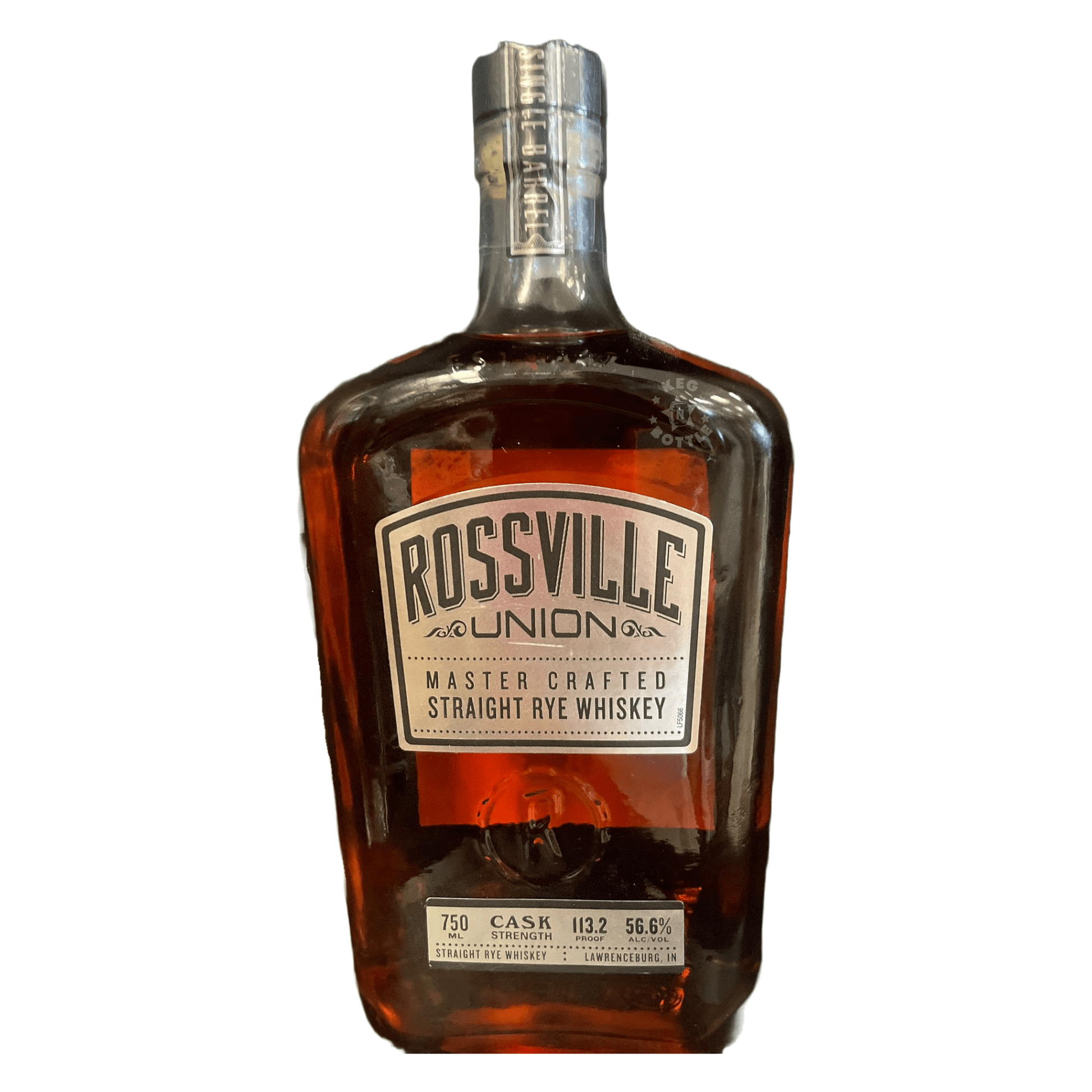 Rossville Union Rye 2022 - Keg N Bottle & San Diego Distillers Barrel Pick (750 mL)
