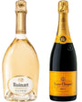 Ruinart Blanc de Blancs & Veuve Clicquot Brut Champagne Bundle (2 x 750 ml)