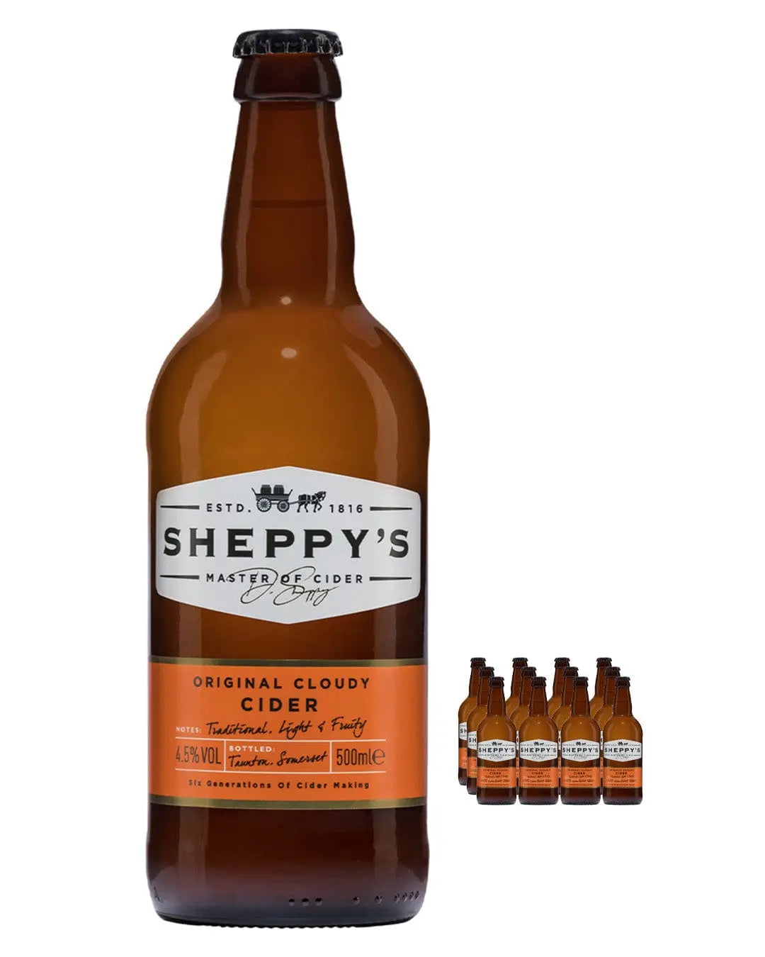 Sheppy's Original Cloudy Cider Multipack, 12 x 500 ml