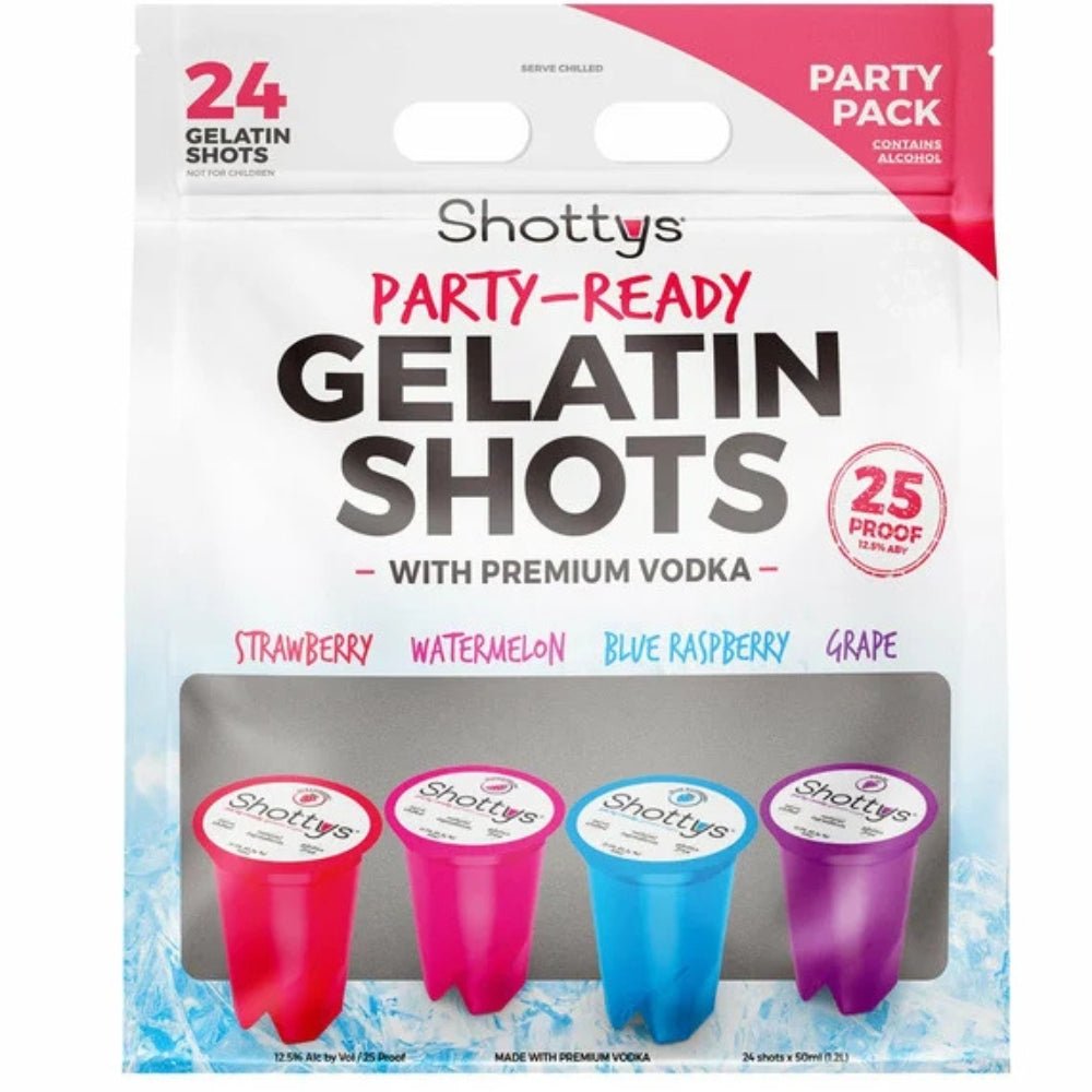Shottys Party-Ready Gelatin Shots with Premium Vodka (24 Pack)