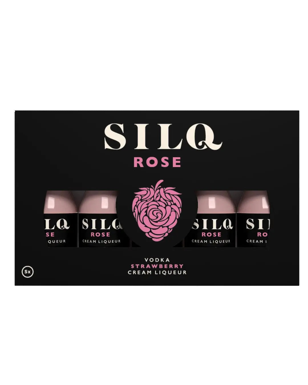 Silq Rose Vodka Strawberry Cream Liqueur Miniature Pack, 5 x 20 ml