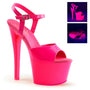 7" Hot Pink Ankle Strap Platform Pumps*